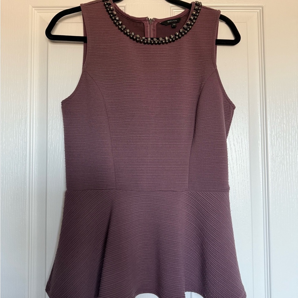 RW&Co embellished peplum top